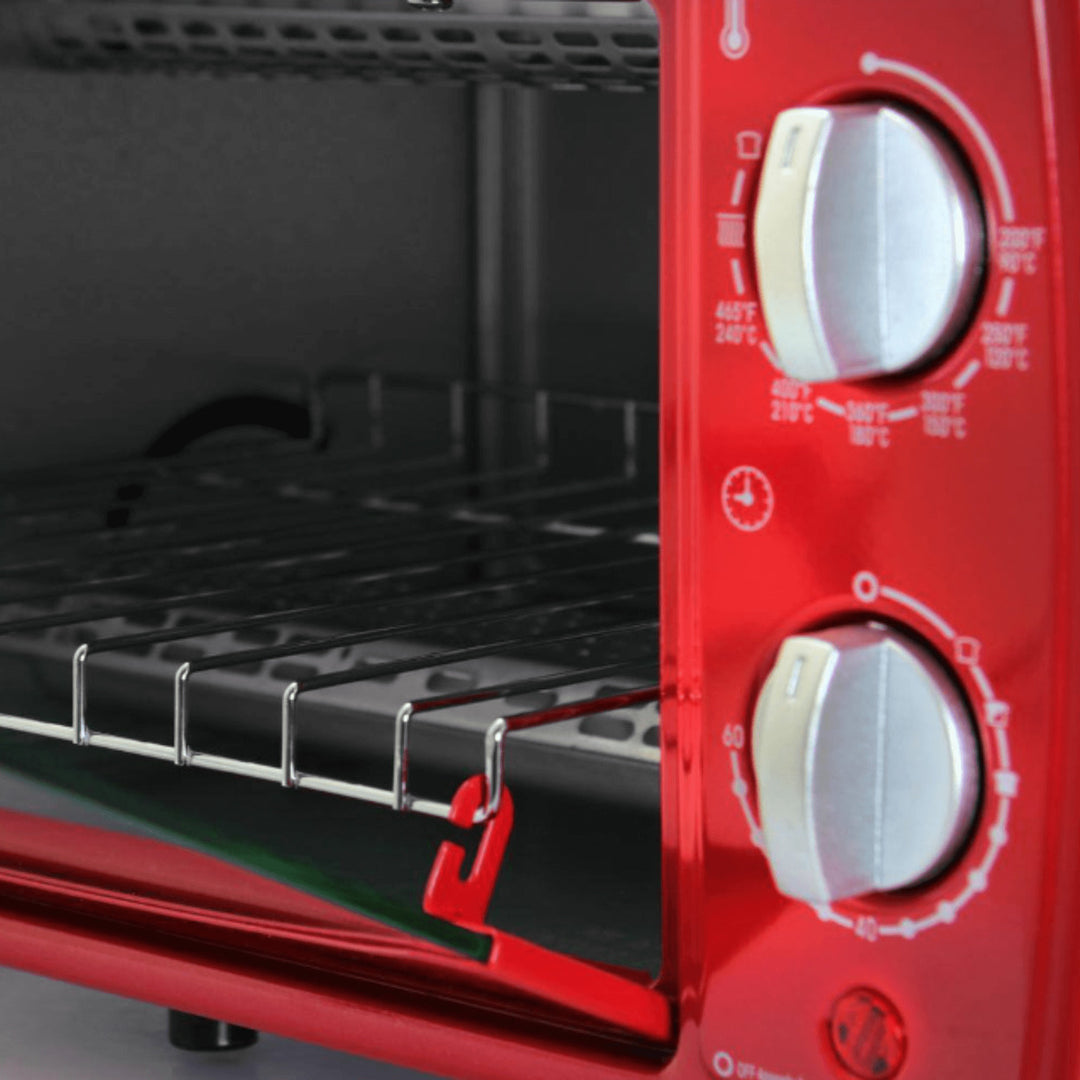 Better Chef Toaster Oven Broiler 9L Slide-Out Rack Bake Tray IM-256B Red Image 11