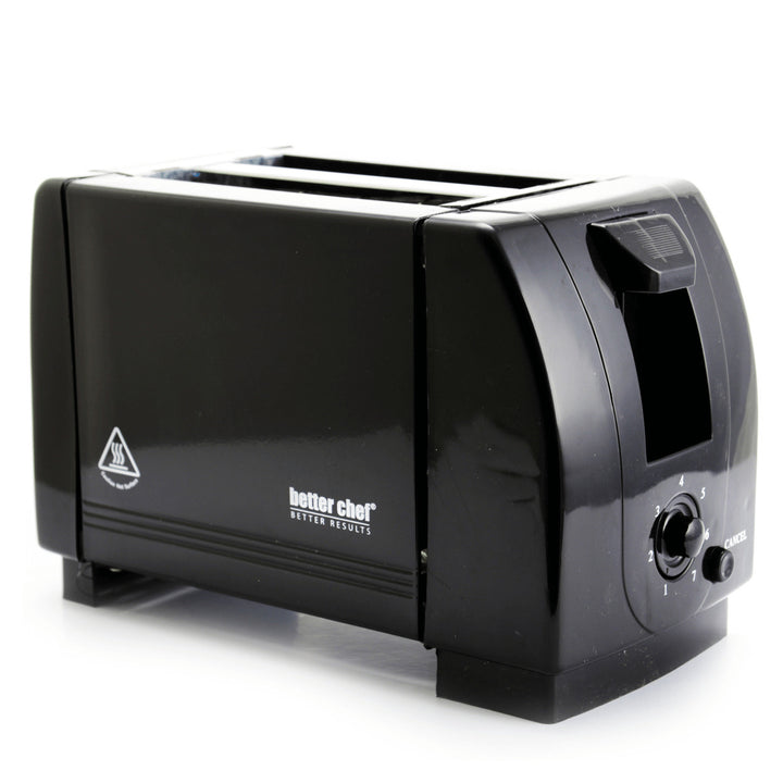 Better Chef 2-Slice Toaster Adjustable Browning with Pull-Out Crumb Tray Black Image 11