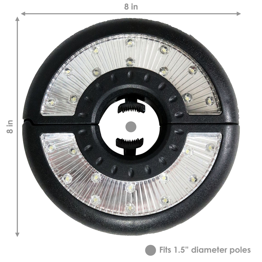 Sunnydaze 2-Panel Battery-Operated Patio Umbrella Pole Light Image 3