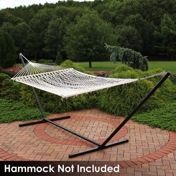 Sunnydaze Powder-Coated Steel Beam Construction Hammock Stand - 15 ft Image 6