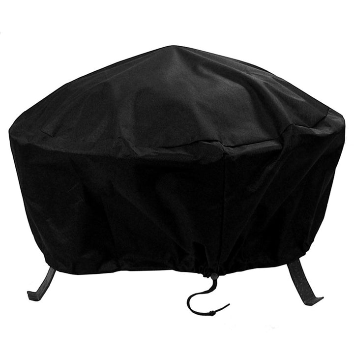 Sunnydaze 40 in Heavy-Duty PVC Round Outdoor Fire Pit Cover - Black Image 1