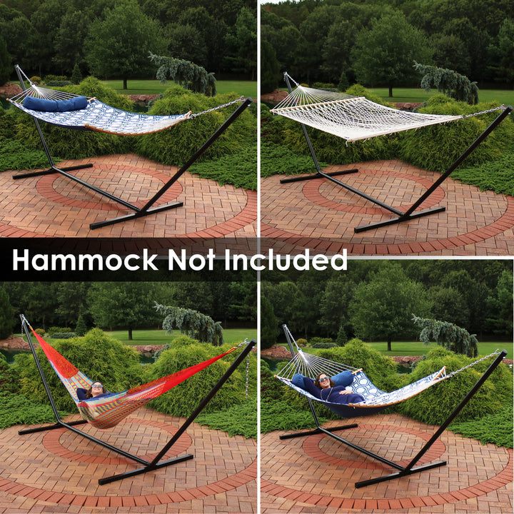 Sunnydaze Powder-Coated Steel Beam Construction Hammock Stand - 15 ft Image 7