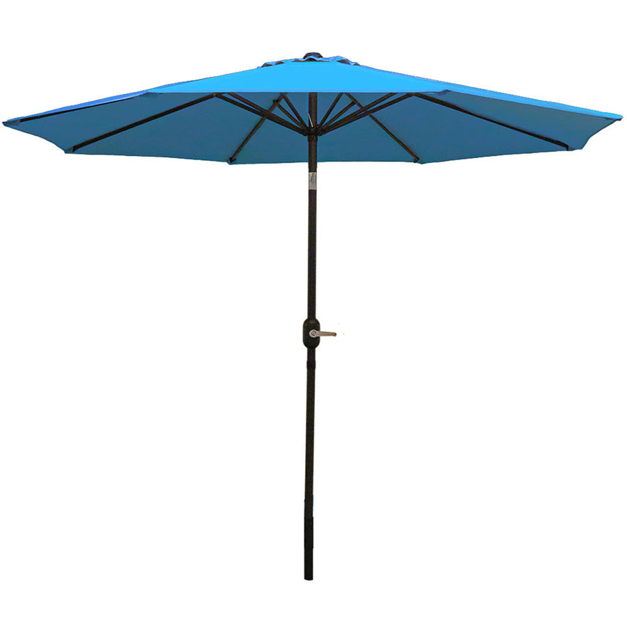 Sunnydaze 9 ft Aluminum Patio Umbrella with Tilt and Crank - Turquoise Image 1