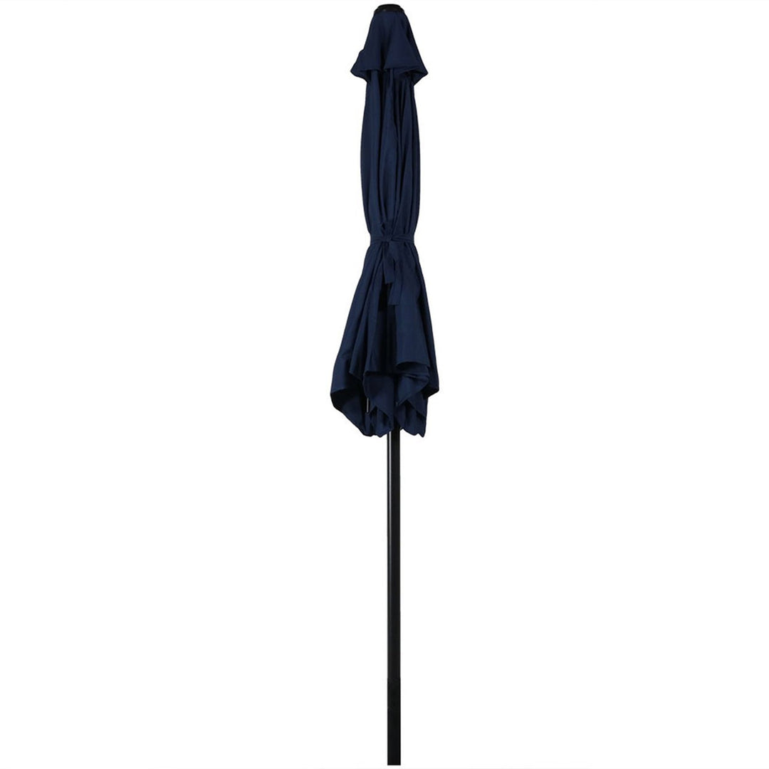 Sunnydaze 7.5 ft Aluminum Patio Umbrella with Tilt and Crank - Blue Image 9