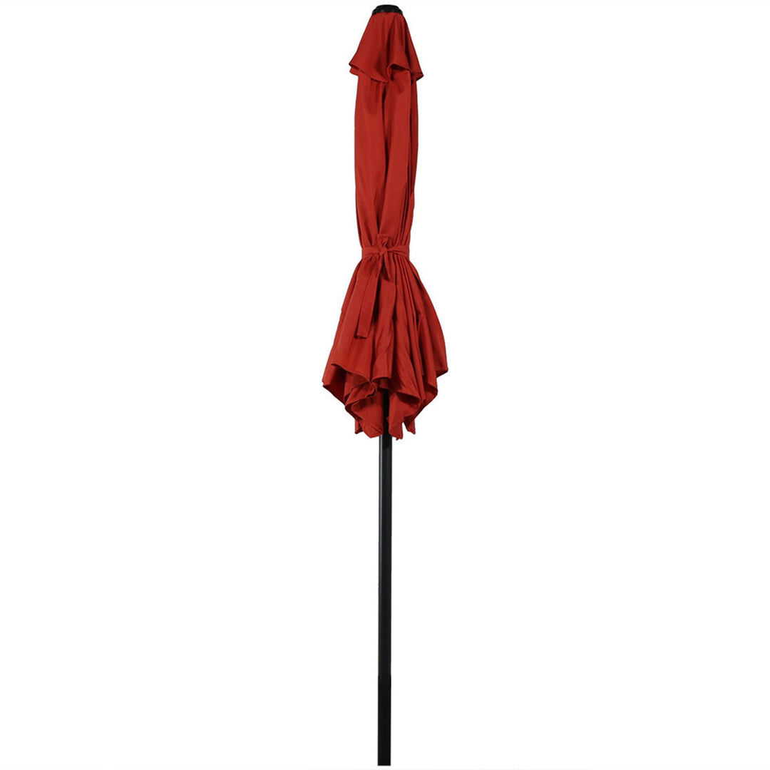 Sunnydaze 7.5 ft Aluminum Patio Umbrella with Tilt and Crank - Burnt Orange Image 9