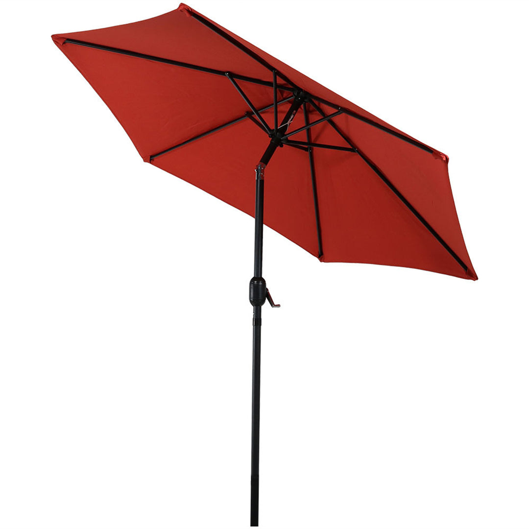 Sunnydaze 7.5 ft Aluminum Patio Umbrella with Tilt and Crank - Burnt Orange Image 8