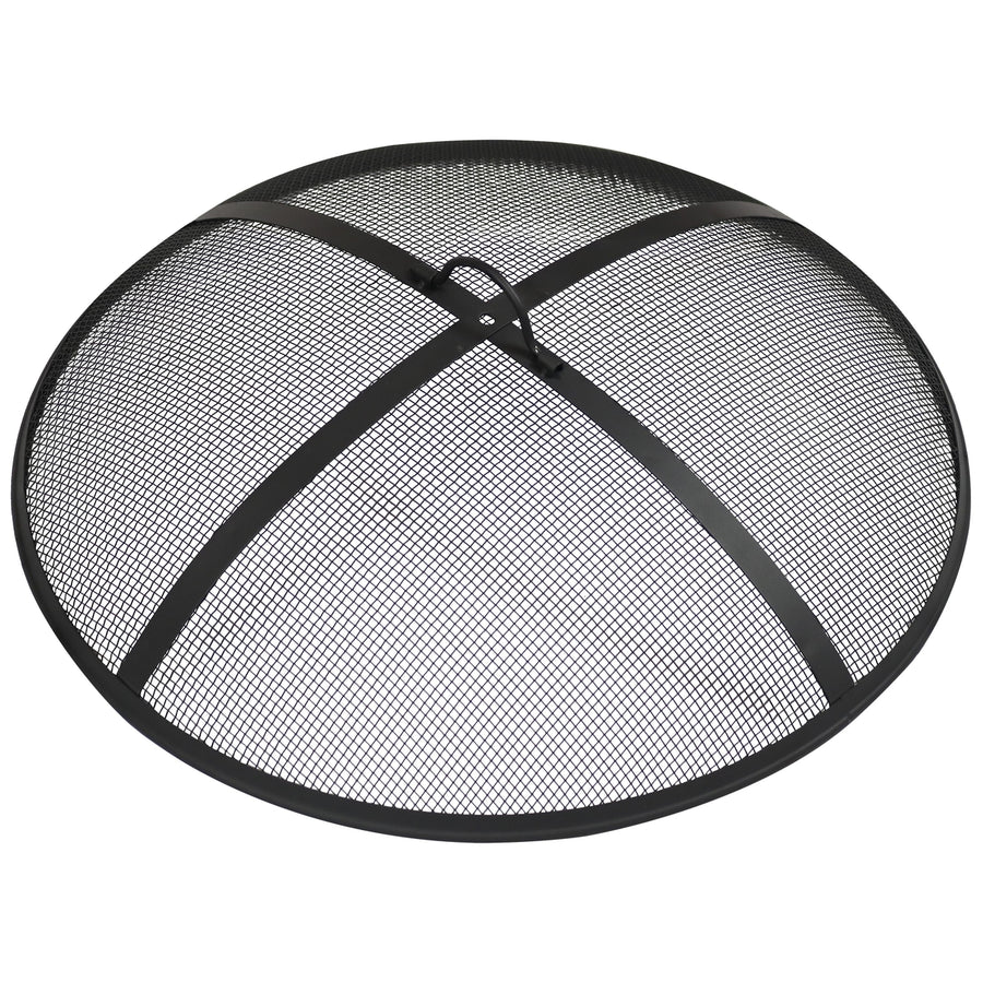 Sunnydaze 40 in Steel Round Fire Pit Spark Screen Image 1