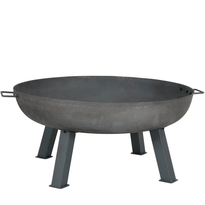 Sunnydaze 34 in Rustic Cast Iron Fire Pit Bowl with Stand - Steel Image 9