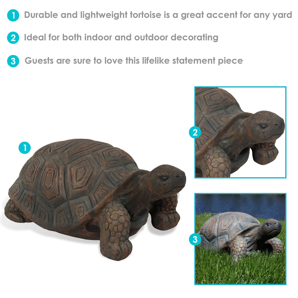 Sunnydaze Tanya the Tortoise Indoor and Outdoor Statue - 20 in Image 2