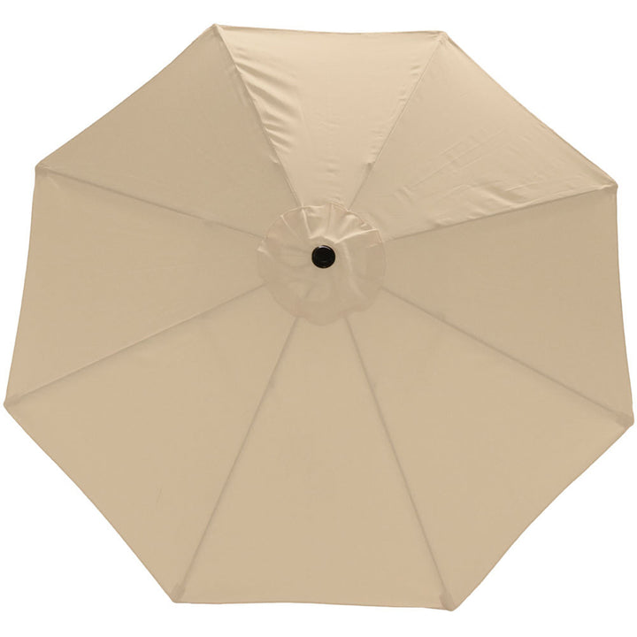 Sunnydaze 9 ft Aluminum Patio Umbrella with Tilt and Crank - Beige Image 5