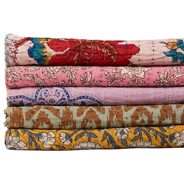 Taj Hotel  Kantha Cotton Throw  50"x70"  2 Image 6