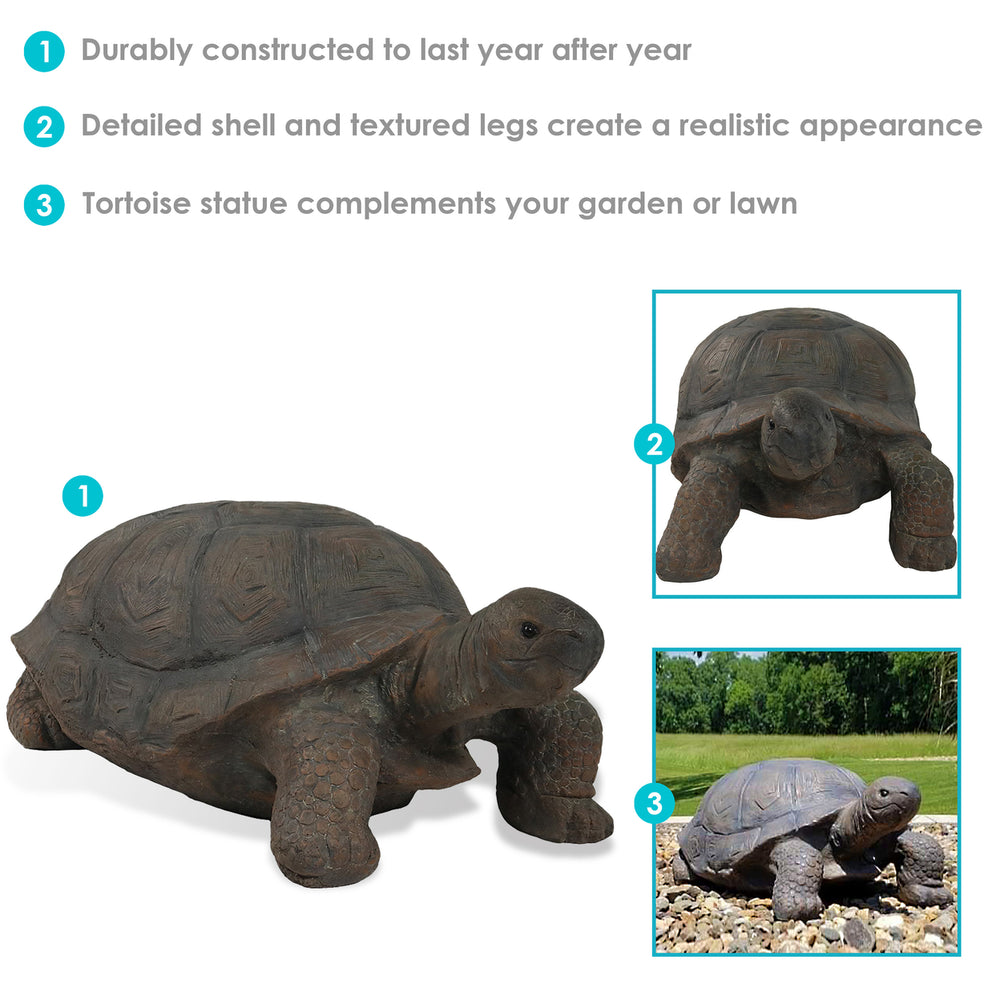 Sunnydaze Todd the Tortoise Indoor and Outdoor Statue - 30 in Image 2