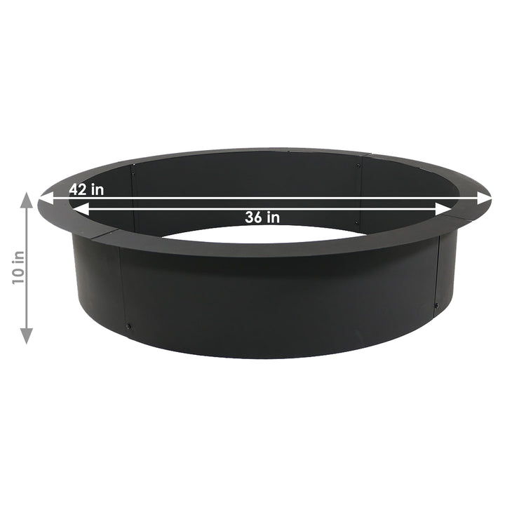 Sunnydaze 36 in Heavy-Duty Steel Above/In-Ground Fire Pit Ring Insert Image 3