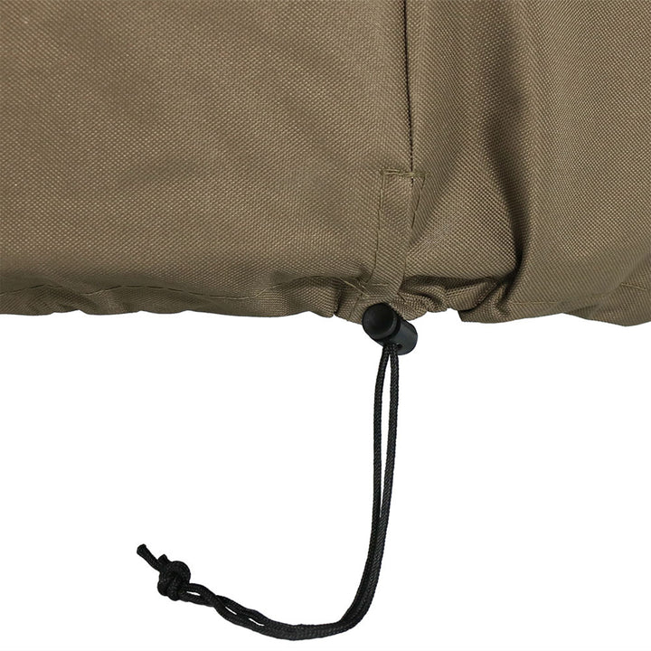 Sunnydaze 80 in Heavy-Duty Polyester Round Outdoor Fire Pit Cover - Khaki Image 4