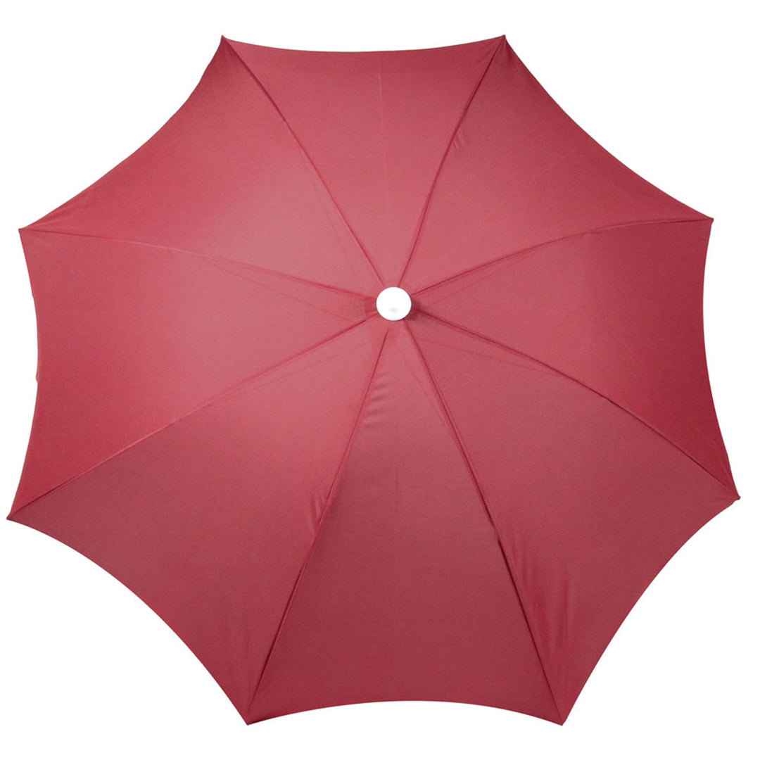 Sunnydaze 5 ft Steel Beach Umbrella with Tilt - Red Image 11