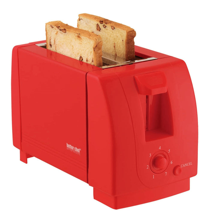 Better Chef 2-Slice Toaster Adjustable Browning with Pull-Out Crumb Tray Black Image 2