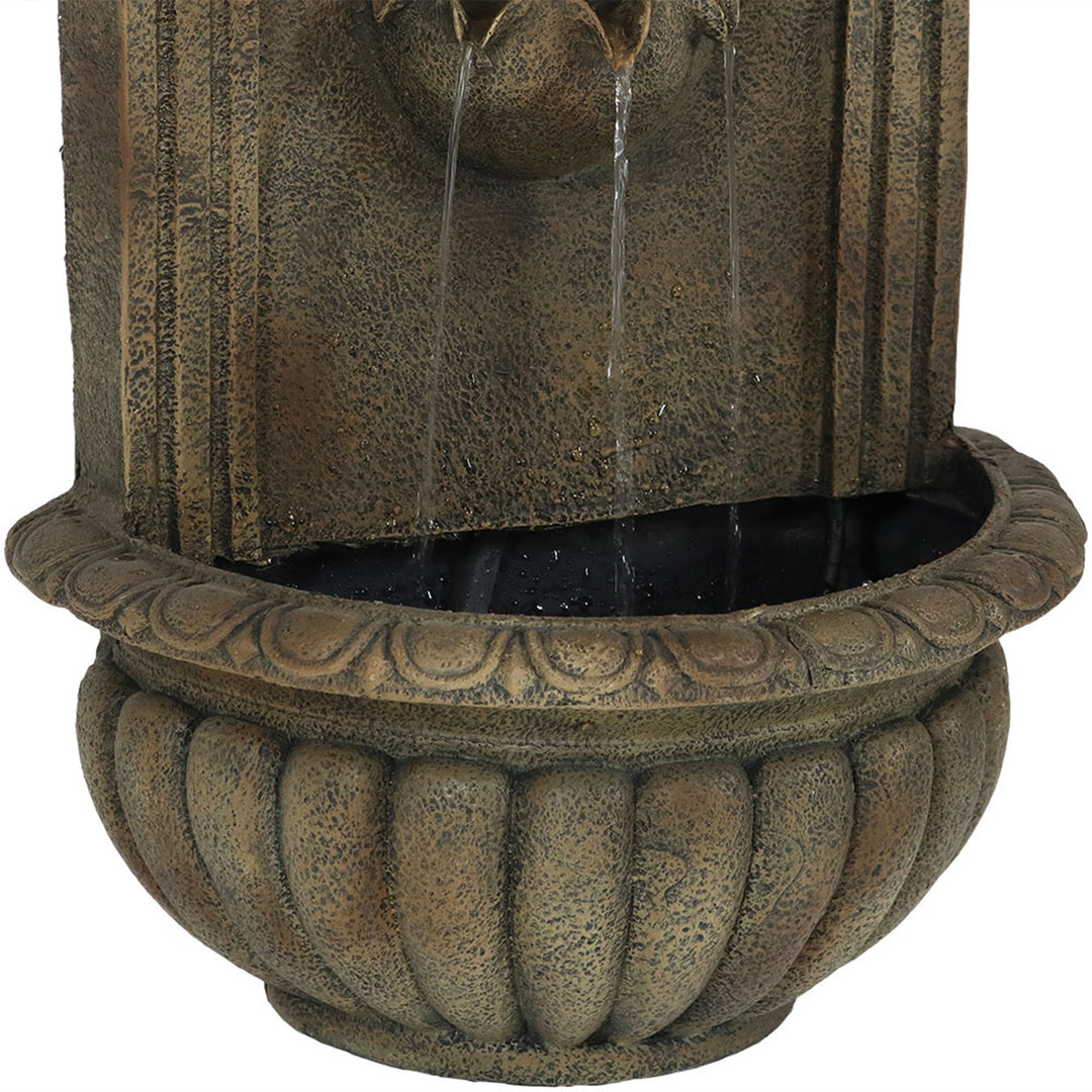 Sunnydaze Florence Polystone Outdoor Wall Fountain - Florentine Stone Image 6