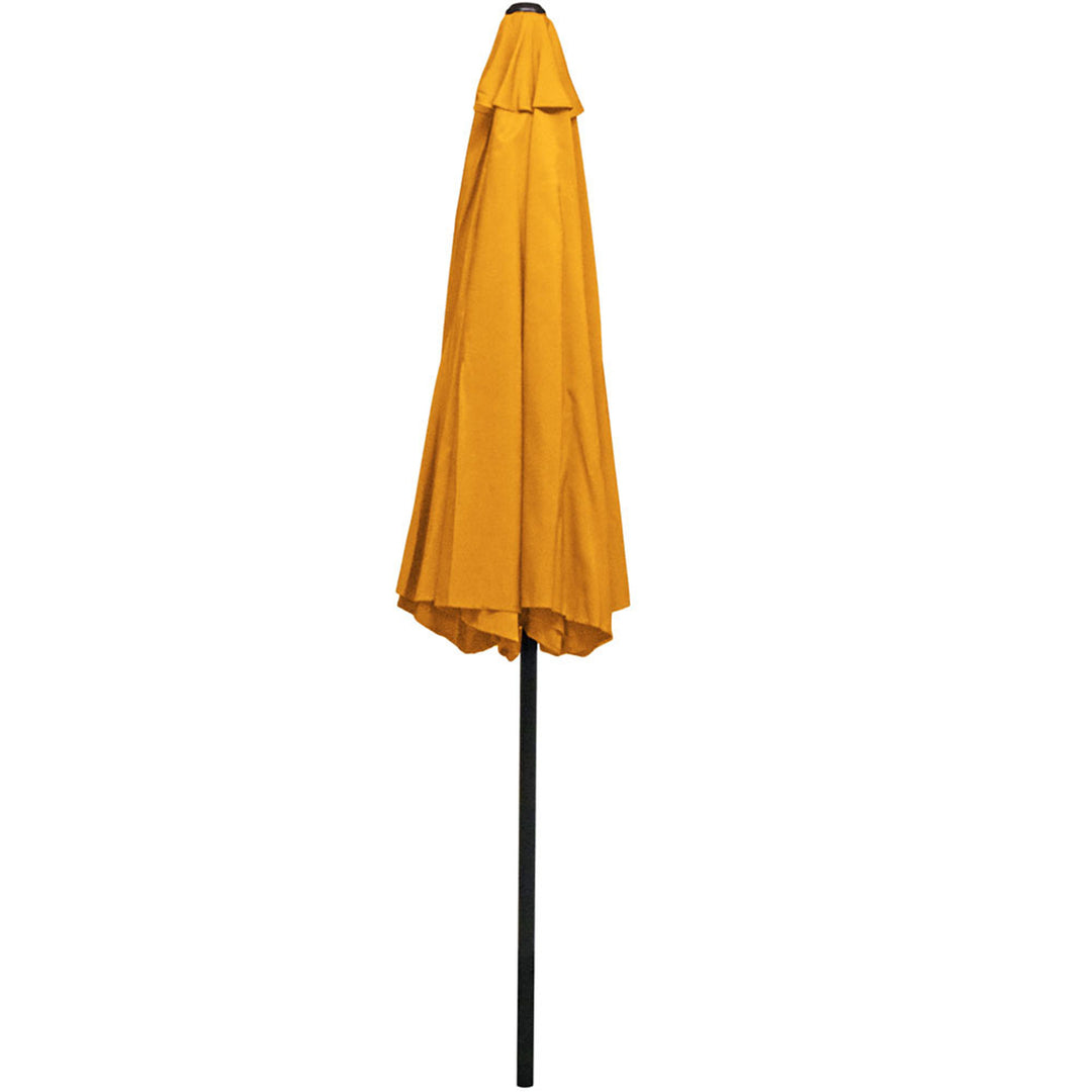 Sunnydaze 9 ft Aluminum Patio Umbrella with Tilt and Crank - Gold Image 12