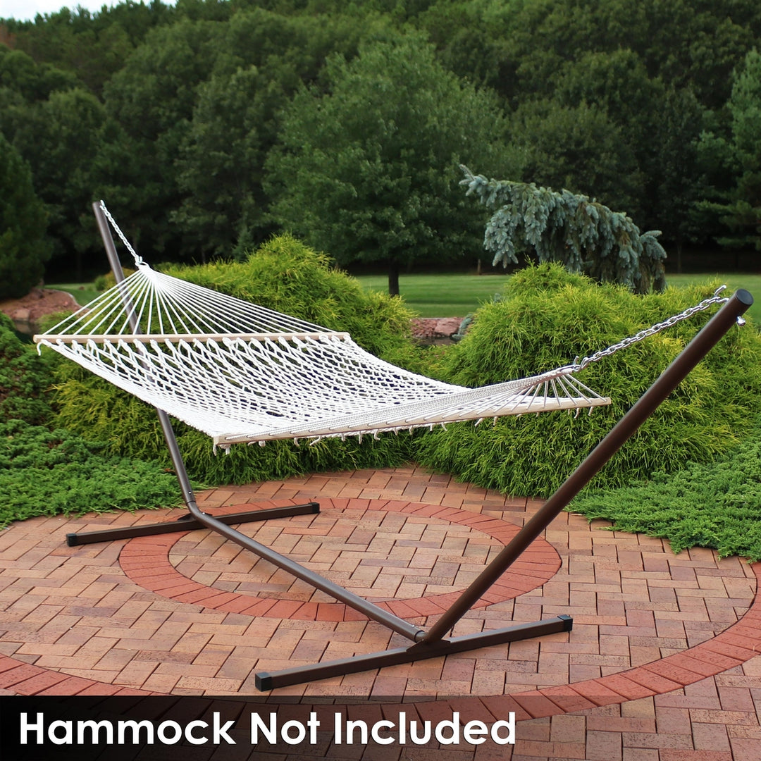 Sunnydaze Powder-Coated Steel Beam Hammock Stand - Bronze - 15 ft Image 8