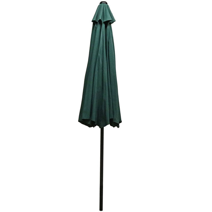 Sunnydaze 9 ft Aluminum Patio Umbrella with Tilt and Crank - Green Image 10