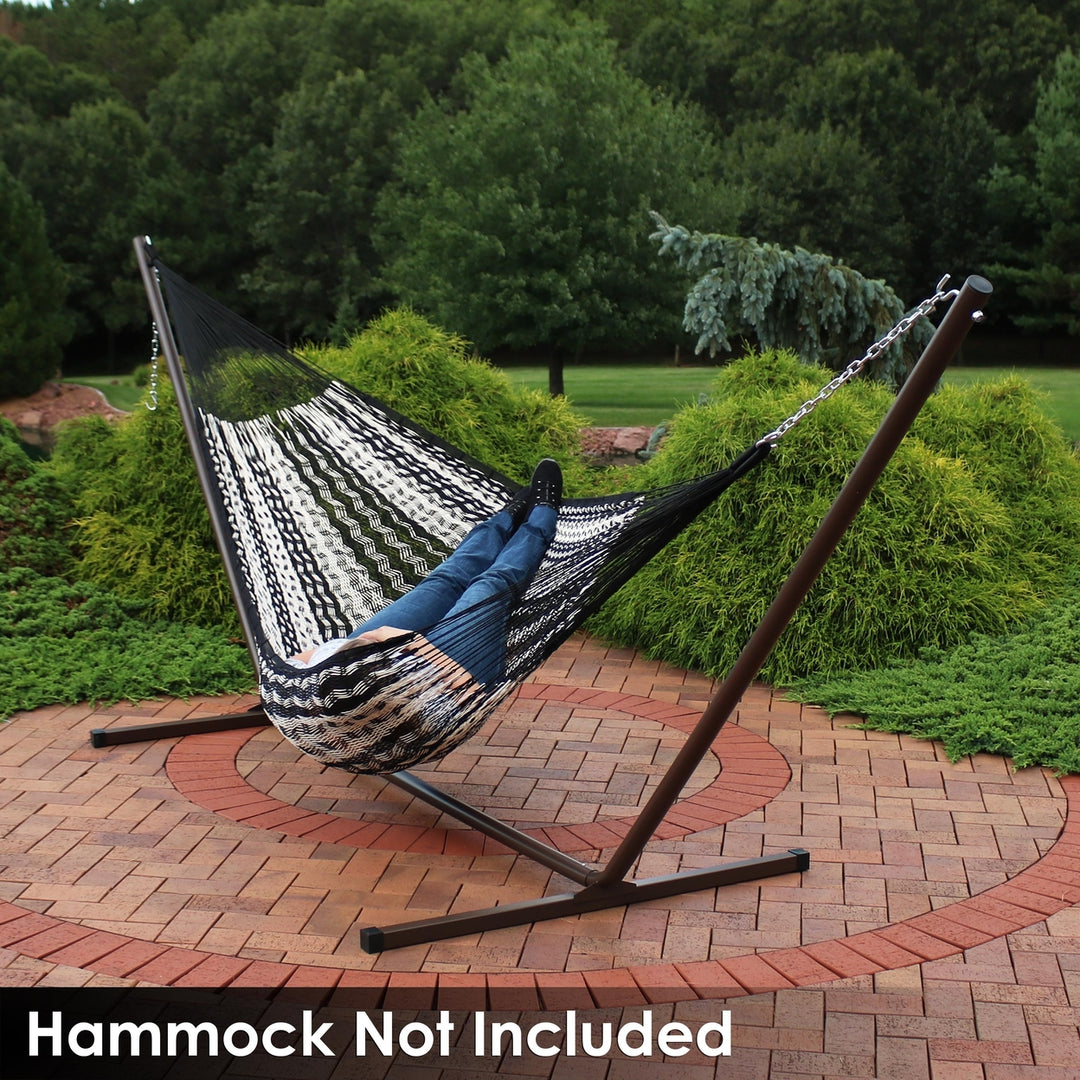 Sunnydaze Powder-Coated Steel Beam Hammock Stand - Bronze - 15 ft Image 9