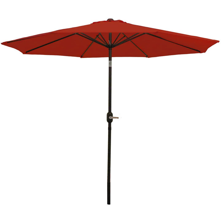 Sunnydaze 9 ft Aluminum Patio Umbrella with Tilt and Crank - Burnt Orange Image 1