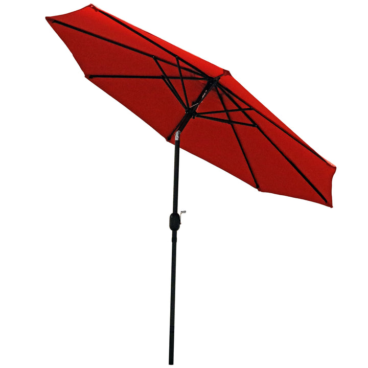 Sunnydaze 9 ft Aluminum Patio Umbrella with Tilt and Crank - Burnt Orange Image 9