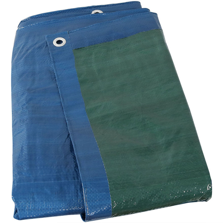 Sunnydaze Polyethylene Multi-Purpose Tarp - Blue/Green - 16 ft x 20 ft Image 1