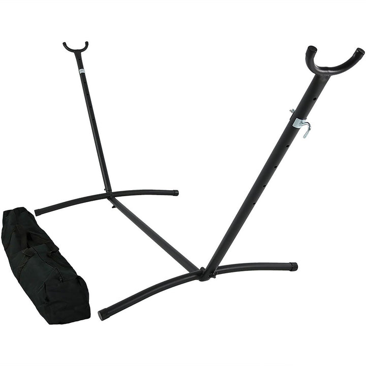 Sunnydaze Steel Hammock Stand with Carrying Case - Black - 100 in Image 1