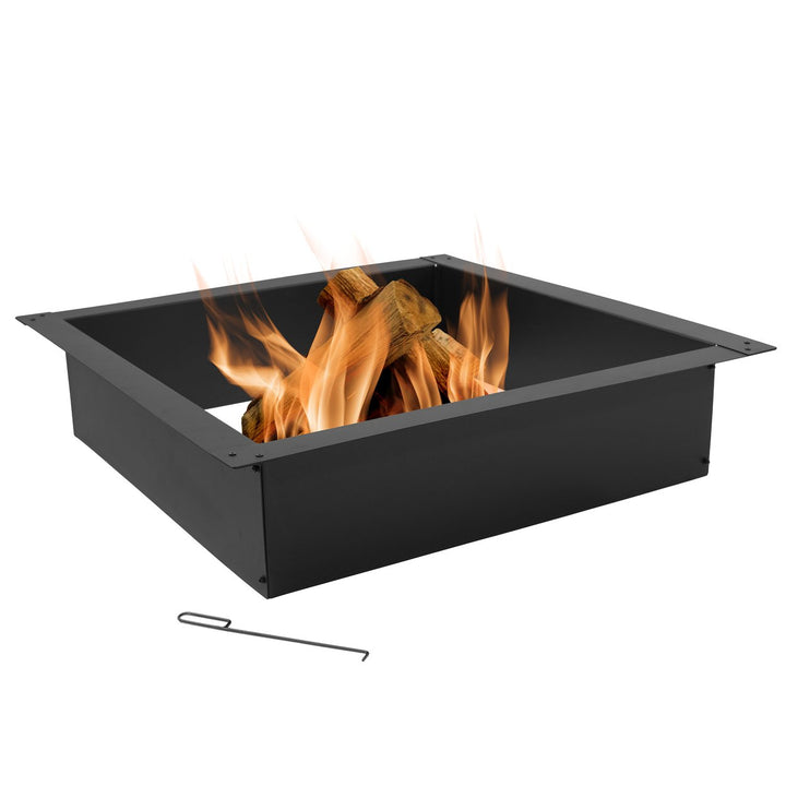 Sunnydaze 36 in Heavy-Duty Steel Above/In-Ground Square Fire Pit Rim Liner Image 10