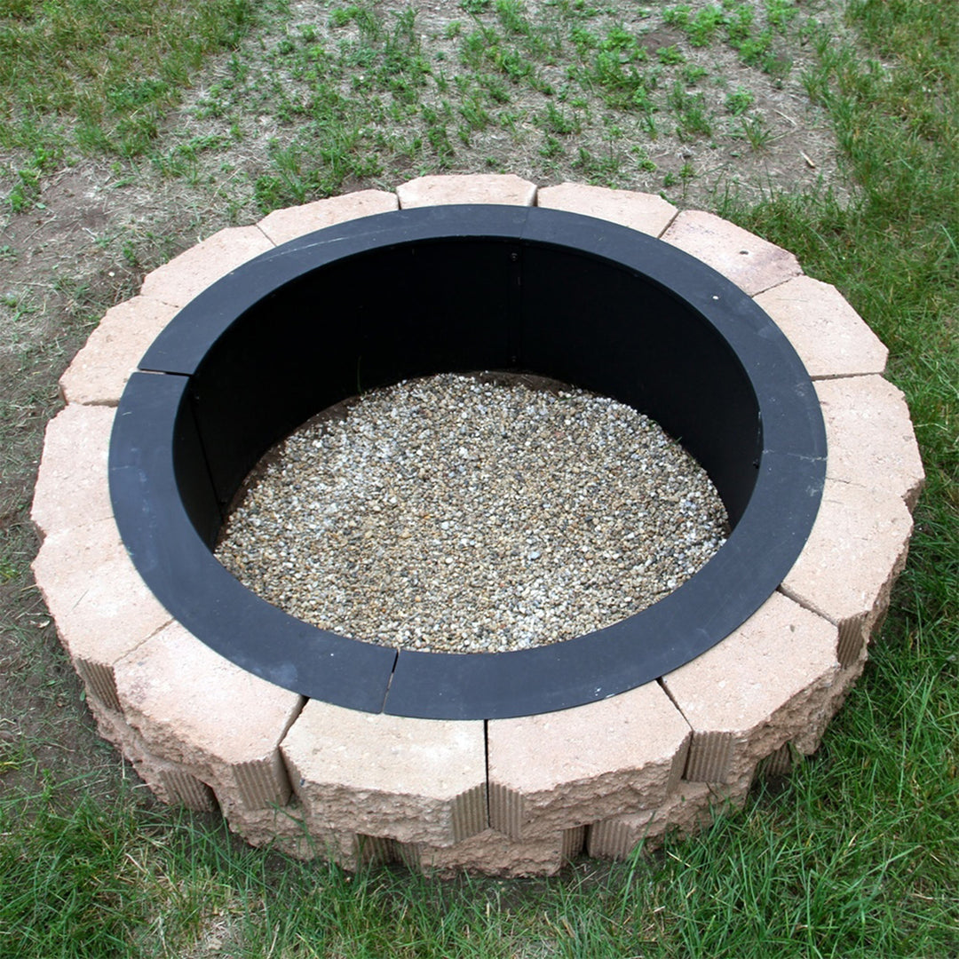 Sunnydaze 39 in Heavy-Duty Steel Above/In-Ground Fire Pit Ring Liner Image 9