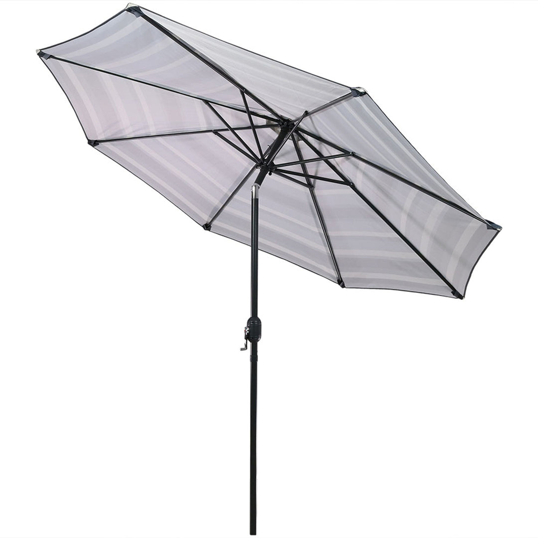 Sunnydaze 9 ft Aluminum Patio Umbrella with Tilt and Crank - Catalina Beach Image 8