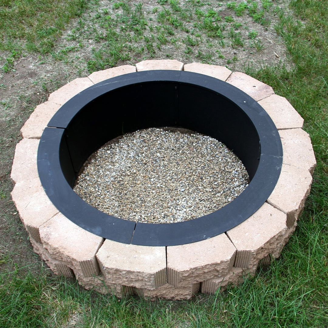 Sunnydaze 30 in Heavy-Duty Steel Above/In-Ground Fire Pit Ring Insert Image 4