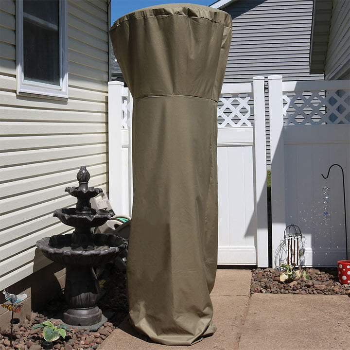 Sunnydaze 94 in Heavy-Duty PVC Outdoor Patio Heater Cover - Khaki Image 4