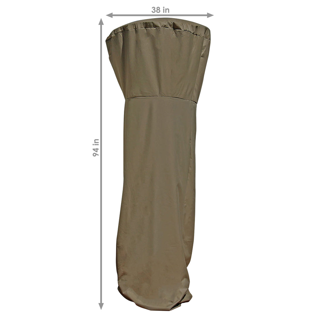 Sunnydaze 94 in Heavy-Duty PVC Outdoor Patio Heater Cover - Khaki Image 3