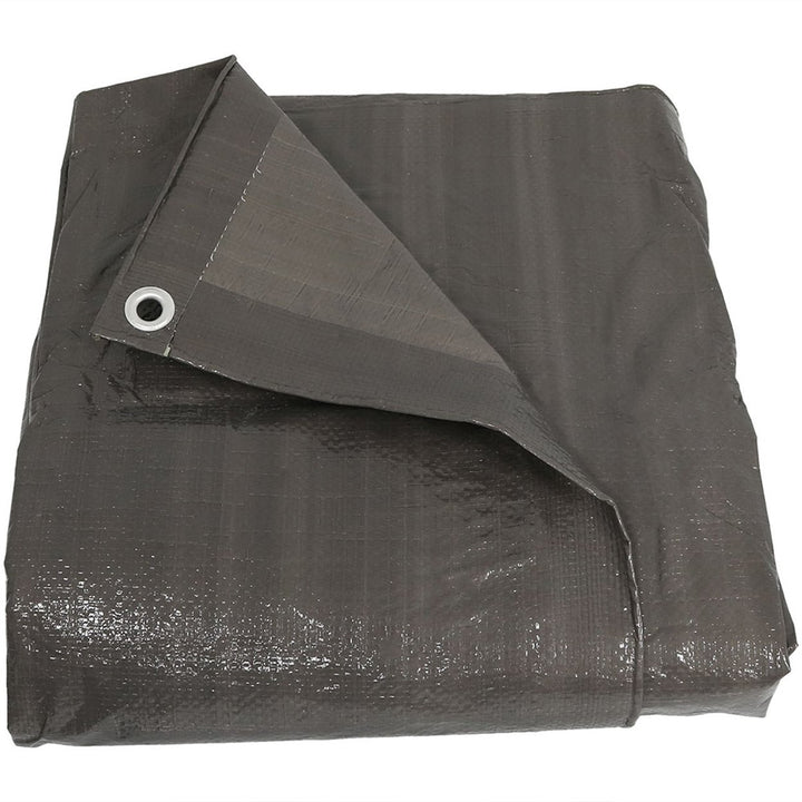 Sunnydaze Polyethylene Multi-Purpose Tarp - Dark Gray - 6 ft x 8 ft Image 1