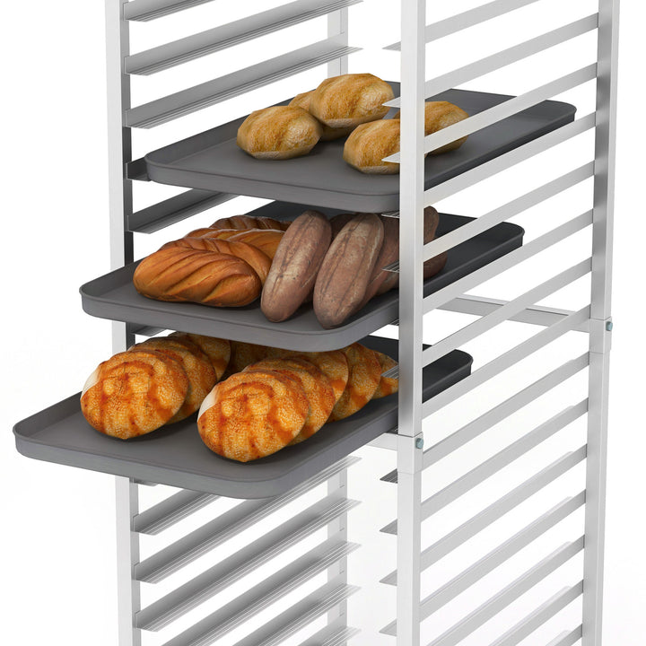 20 Sheet Aluminum Bun Pan Bakery Rack Rolling Kitchen Commercial 26 x 20 x 70 Image 10