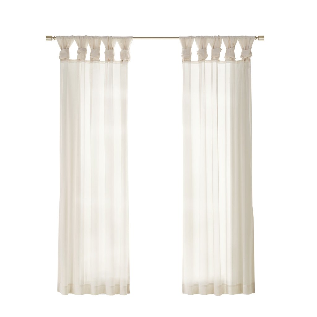 Gracie Mills Anatole Twisted Tab Voile Sheer Window Pair - GRACE-10431 Image 4