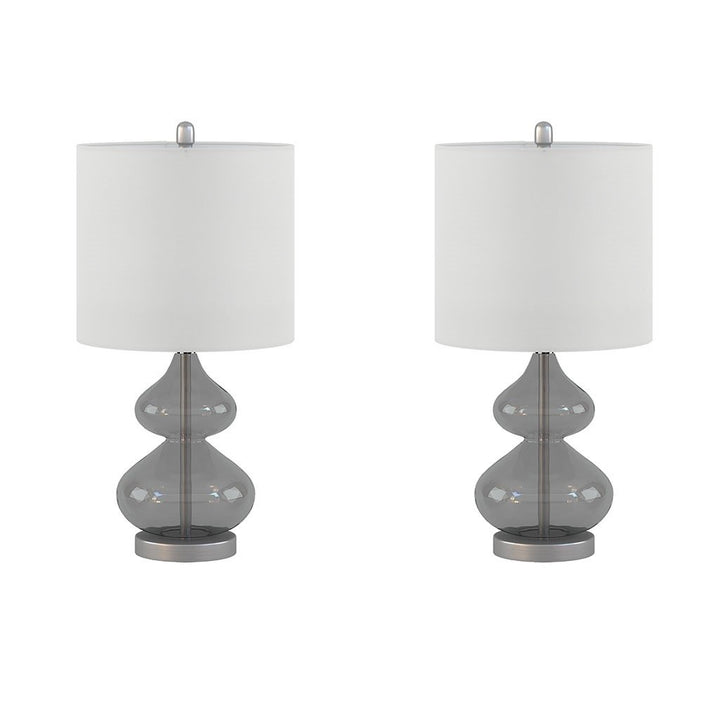 Gracie Mills Anibal Modern Curved Glass and Metal Base Table Lamps Set of 2 - GRACE-10769 Image 5