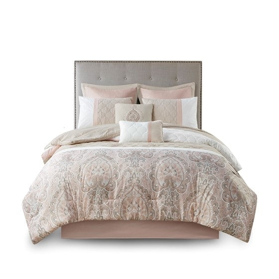 Gracie Mills Ronny 8-Piece Damask-Inspired Comforter Set - GRACE-10849 Image 1