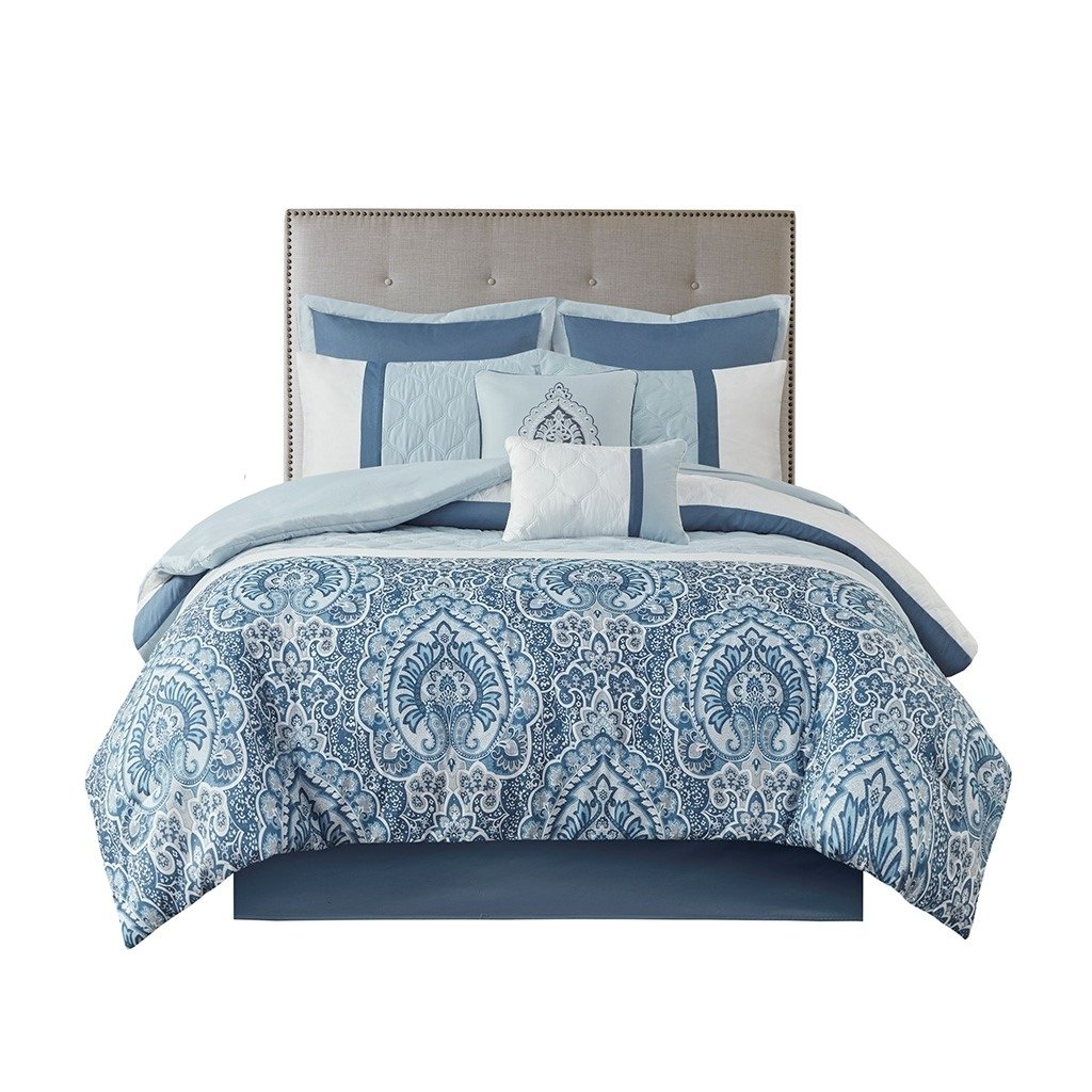 Gracie Mills Ronny 8-Piece Damask-Inspired Comforter Set - GRACE-10849 Image 1