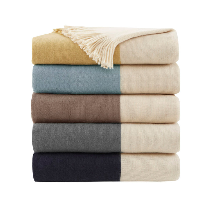 Gracie Mills Fidel Color Block Faux Cashmere Throw Blanket - GRACE-11152 Image 2