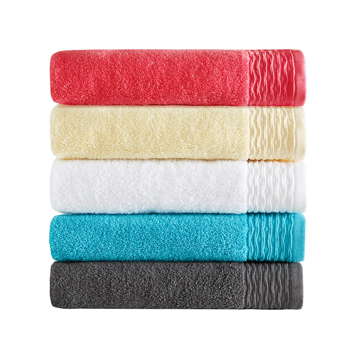 Gracie Mills Cosima Jacquard Wavy Border Zero Twist with Antimicrobial Cotton Towel Set - GRACE-11178 Image 2