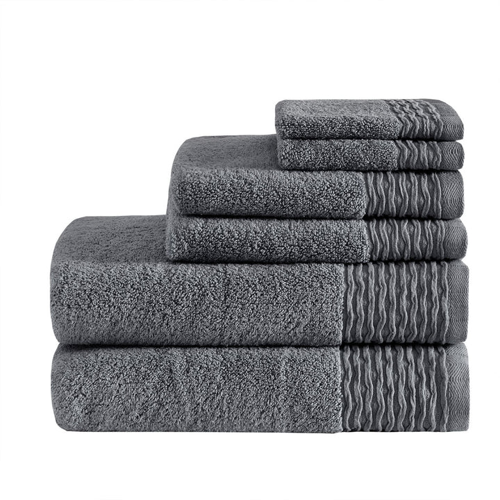 Gracie Mills Cosima Jacquard Wavy Border Zero Twist with Antimicrobial Cotton Towel Set - GRACE-11178 Image 4