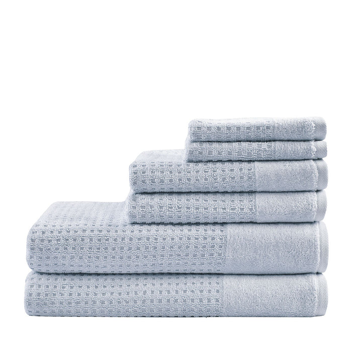 Gracie Mills Dionne Cotton Waffle Jacquard Antimicrobial Bath Towel 6 Piece Set - GRACE-11193 Image 3