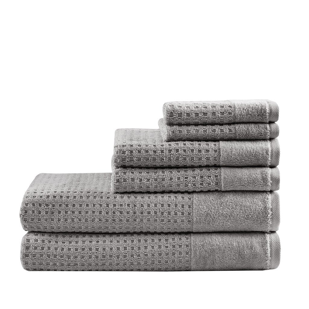 Gracie Mills Dionne Cotton Waffle Jacquard Antimicrobial Bath Towel 6 Piece Set - GRACE-11193 Image 8