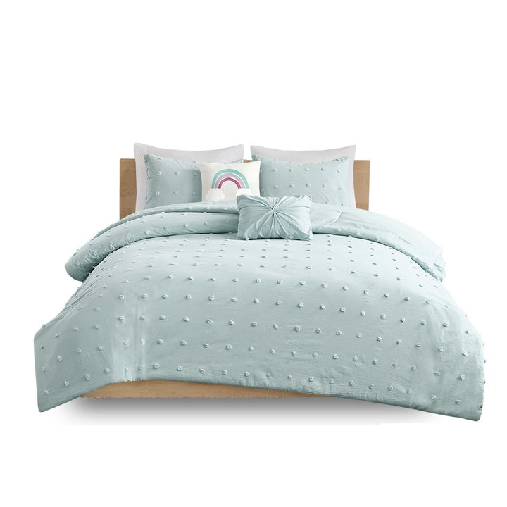 Gracie Mills Caius Playful Elegance Cotton Jacquard Pom Pom Comforter Collection - GRACE-11256 Image 1