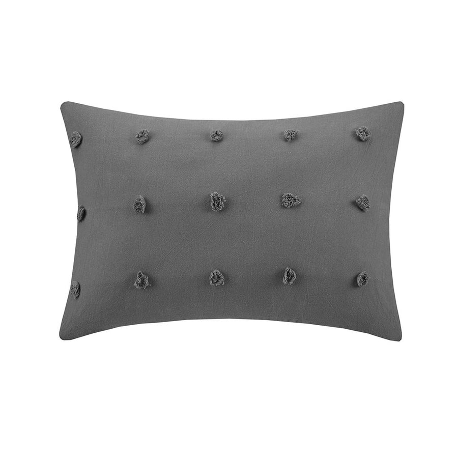 Gracie Mills Mikel Chic Cotton Jacquard Pom Pom Oblong Pillow - GRACE-11008 Image 1