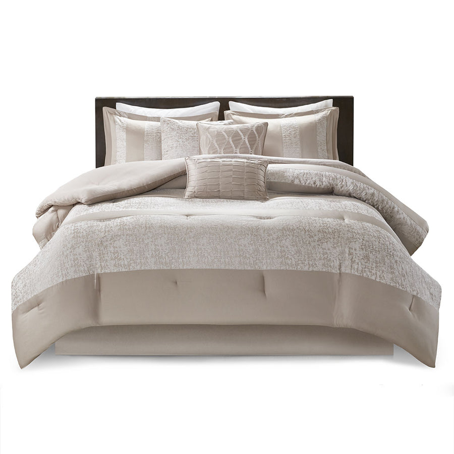 Gracie Mills Donnie 7-Piece Chenille Jacquard Comforter Set - GRACE-11418 Image 1