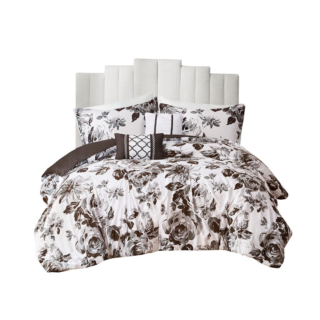 Gracie Mills Marshall Floral Print Comforter Set with Antimicrobial Freshness - GRACE-11465 Image 1